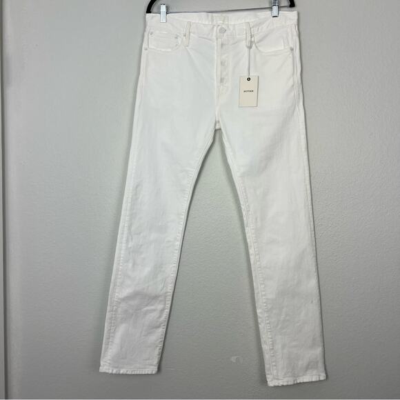 MOTHER MR | NEW Tooth & Nail The Neat White Jeans Straight Leg Neutral Summer 36 - Picture 2 of 13